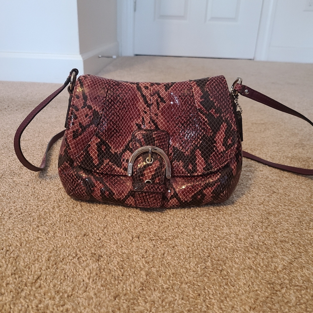 Pink/black Coach Purse